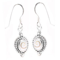 Load image into Gallery viewer, Shivaauge Silberohrringe Flechtmuster Ohrringe 925er Silber Damen Glitzer Schmuck Shiva Auge - chic-net.de
