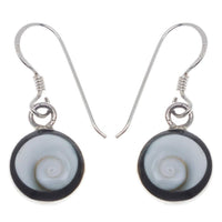Load image into Gallery viewer, Shivaauge Silberohrringe Ohrringe schwarz rund Raisin 925er Silber Shiva Auge Eye Damen Schmuck - chic-net.de
