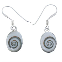 Load image into Gallery viewer, Shivaauge Silberohrringe oval 8 mm Ohrringe 925er Sterling Silber Shiva Auge Eye Damen Schmuck - chic-net.de
