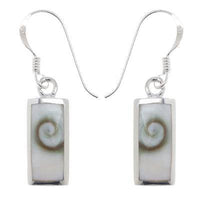 Load image into Gallery viewer, Shivaauge Silberohrringe Rechteck Ohrringe Ohrhänger 925er Sterling Silber Shiva Auge Eye - chic-net.de
