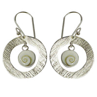 Cargar imagen en el visor de la galería, Shivaauge Silberohrringe Ring Ohrringe Ohrhänger 925er Sterling Silber Shiva Auge Eye Damen Schmuck - chic-net.de
