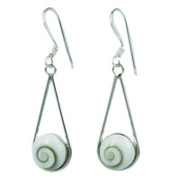 Load image into Gallery viewer, Shivaauge Silberohrringe Tropfen Rand rund Ohrringe 925 Sterling Silber Shiva Auge Eye Damen Schmuck - chic-net.de
