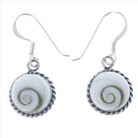 Load image into Gallery viewer, Shivaauge Silberohrringe Zopfmuster rund Ohrringe 925er Sterling Silber Shiva Auge Eye Damen Schmuck - chic-net.de
