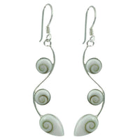 Cargar imagen en el visor de la galería, Shivaauge Silberohrringe Zweig 40 mm Ohrringe 925er Sterling Silber Shiva Auge Eye Damen Schmuck - chic-net.de
