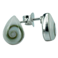 Cargar imagen en el visor de la galería, Shivaauge Träne 11 mm Silberohrstecker Ohrringe Ohrstecker 925er Silber Shiva Auge Eye Damen Schmuck - chic-net.de
