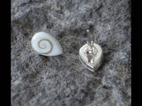 Cargar imagen en el visor de la galería, Shivaauge Träne 8mm Silber Ohrstecker 925 Shiva Auge - chic-net.de
