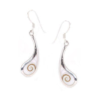 Load image into Gallery viewer, Shivaauge Tropfen gebogen Silberohrringe Ohrringe 925er Sterling Silber Damen Schmuck Shiva Auge - chic-net.de
