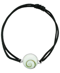 Load image into Gallery viewer, Shivaaugen Baumwoll Armband Shiva Auge Baumwolle 925er Sterling Silber Shivaauge Unisex verstellbar - chic-net.de
