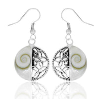 Cargar imagen en el visor de la galería, Shivaohrringe weiß 925er Sterling Silber Ohrringe Shivaauge Shiva geteilt - chic-net.de
