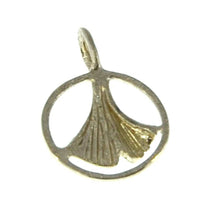 Load image into Gallery viewer, Silber 925 Ginkgo in Kreis vergoldet Ohrringe Anhänger - chic-net.de
