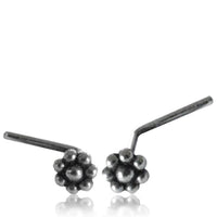 Load image into Gallery viewer, Silber Nasenstecker 0,8 mm Nostril Blume L-Form Nasenpiercing - chic-net.de
