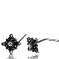 Load image into Gallery viewer, Silber Nasenstecker 0,8 mm Nostril Kreuz L-Form Nasenpiercing - chic-net.de
