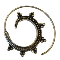 Load image into Gallery viewer, Piercing Messing Spirale silber gold 1,4mm Punkte Hook - chic-net.de
