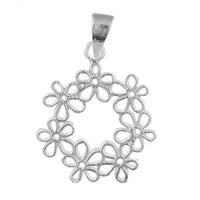 Load image into Gallery viewer, Silberanhänger Blumen Kranz Anhänger Sterling Silber 925er nickelfrei ca. 20 mm Damen - chic-net.de

