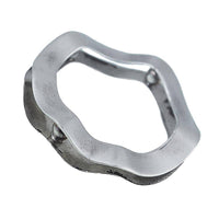 Load image into Gallery viewer, Silberanhänger Doppel Ring wellig Anhänger Sterling Silber 925er nickelfrei - chic-net.de
