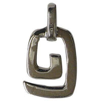 Cargar imagen en el visor de la galería, Silberanhänger eckig glänzend Spirale 15 mm 925er Sterling Silber Unisex Anhänger Kette - chic-net.de
