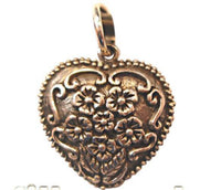 Load image into Gallery viewer, Silberanhänger Herz Blumen Motiv Anhänger Sterling Silber 925er Damen Schmuck - chic-net.de
