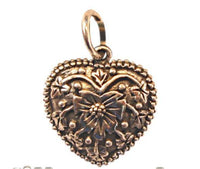 Load image into Gallery viewer, Silberanhänger Herz Blumenmuster Anhänger Sterling Silber 925er Damen Schmuck - chic-net.de
