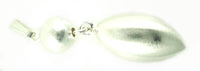 Load image into Gallery viewer, Silberanhänger Kugel Mandel gebürstet Anhänger 43 mm Sterling Silber 925er Damen Schmuck Kette - chic-net.de

