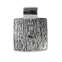 Load image into Gallery viewer, Silberanhänger Quadrat Zirkoniastein weiß gebürstet 925er Sterling Silber Anhänger Damen Kette - chic-net.de

