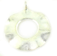 Load image into Gallery viewer, Silberanhänger Ring wellig glänzend 26 mm Anhänger Sterling Silber 925er Damen Schmuck - chic-net.de
