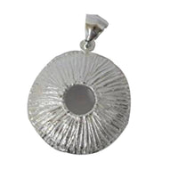 Cargar imagen en el visor de la galería, Silberanhänger rund gewölbt Loch Rillen 925er Sterling Silber Anhänger Kette Unisex - chic-net.de
