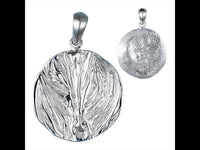 Load image into Gallery viewer, Silberanhänger rund gewölbt Tupfen Rillen nickelfrei Wechsel Anhänger Sterling 925 Silber - chic-net.de
