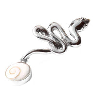Load image into Gallery viewer, Silberanhänger Schlange Shivaauge Anhänger Kette 925er Sterling Silber Unisex Shiva Auge eye Schmuck - chic-net.de
