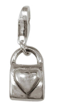 Load image into Gallery viewer, Silberanhänger Schloss Herz Charm Anhänger 925er Sterling Silber Unisex Schmuck - chic-net.de
