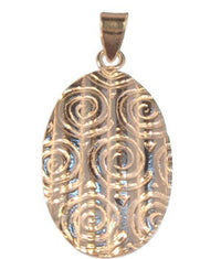 Load image into Gallery viewer, Silberanhänger Spiralmuster Oval Anhänger Sterling Silber 925er Unisex Schmuck - chic-net.de
