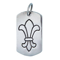 Load image into Gallery viewer, Silberanhänger stilisiert Schwert Lilie Plättchen Anhänger Sterling Silber 925er nickelfrei - chic-net.de
