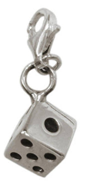Load image into Gallery viewer, Silberanhänger Würfel Charm Anhänger 925er Sterling Silber Unisex Schmuck - chic-net.de
