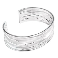 Load image into Gallery viewer, Silberarmreif Muster weiß oxidert glänzend 925er Sterling Silber Armreif Unisex Schmuck - chic-net.de
