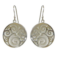 Load image into Gallery viewer, Silberohrringe 925er Silber Ohrringe Ohrhänger Damen Schmuck Muster Rund - chic-net.de
