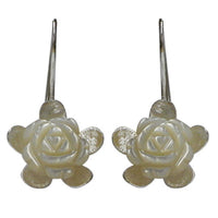 Cargar imagen en el visor de la galería, Silberohrringe 925er Silber Ohrringe Ohrhänger Damen Schmuck Perlmutt Rose - chic-net.de
