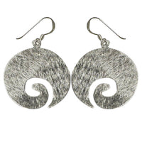Load image into Gallery viewer, Silberohrringe 925er Silber Ohrringe Ohrhänger Damen Schmuck Spirale gebürstet - chic-net.de

