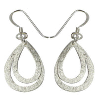 Cargar imagen en el visor de la galería, Silberohrringe 925er Silber Ohrringe Ohrhänger Damen Schmuck Tropfen ineinander - chic-net.de
