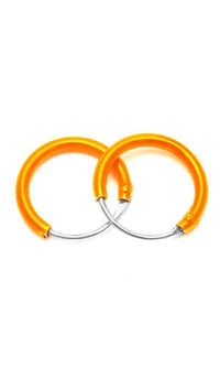 Load image into Gallery viewer, Silberohrringe gefärbt metallic bunt Creolen Ohrringe 925er Sterling Silber klein - chic-net.de
