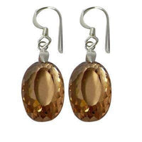 Load image into Gallery viewer, Silberohrringe Ohrringe Ohrhänger Zirkonia oval facettiert 925er Sterlingsilber - chic-net.de
