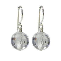 Load image into Gallery viewer, Silberohrringe Zirkonia Discokugel facettiert 12 mm Ohrringe 925 Sterling Silber bunt - chic-net.de
