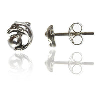 Load image into Gallery viewer, Silberohrstecker Delfin Ball Ohrstecker Ohrringe 925er Sterling Silber Schmuck - chic-net.de

