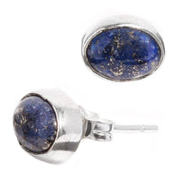 Load image into Gallery viewer, Silberohrstecker Lapislazuli 10 mm Ohrringe Ohrstecker Damen Ohrring Stecker 925er Sterling Silber - chic-net.de
