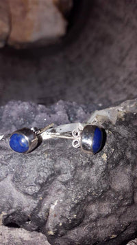 Load image into Gallery viewer, Silberohrstecker Lapislazuli 10 mm Ohrringe Ohrstecker Damen Ohrring Stecker 925er Sterling Silber - chic-net.de
