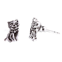 Load image into Gallery viewer, Silberohrstecker Ohrstecker 925er Sterling Silber Damen Schmuck Ohrringe Kätzchen Katze - chic-net.de
