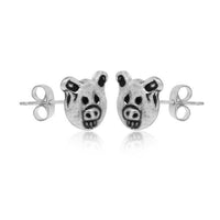 Load image into Gallery viewer, Silberohrstecker Ohrstecker 925er Sterling Silber Schmuck Schwein Gesicht - chic-net.de
