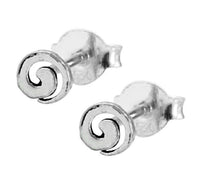Load image into Gallery viewer, Silberohrstecker Ohrstecker 925er Sterling Silber Unisex Schmuck Ohrringe runde Spirale - chic-net.de
