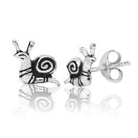 Load image into Gallery viewer, Silberohrstecker Ohrstecker 925er Sterling Silber Unisex Schmuck Ohrringe Schnecke aufrecht - chic-net.de
