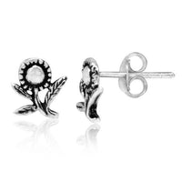 Load image into Gallery viewer, Silberohrstecker Ohrstecker 925er Sterling Silber Unisex Schmuck Ohrringe Sonnenblume Blume - chic-net.de
