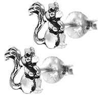 Cargar imagen en el visor de la galería, Silberohrstecker Ohrstecker Ohrringe Damen 925er Sterling Silber Schmuck Eichhörnchen sitzend - chic-net.de
