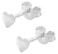 Cargar imagen en el visor de la galería, Silberohrstecker Ohrstecker Ohrringe Damen 925er Sterling Silber Schmuck Herz klein flach - chic-net.de
